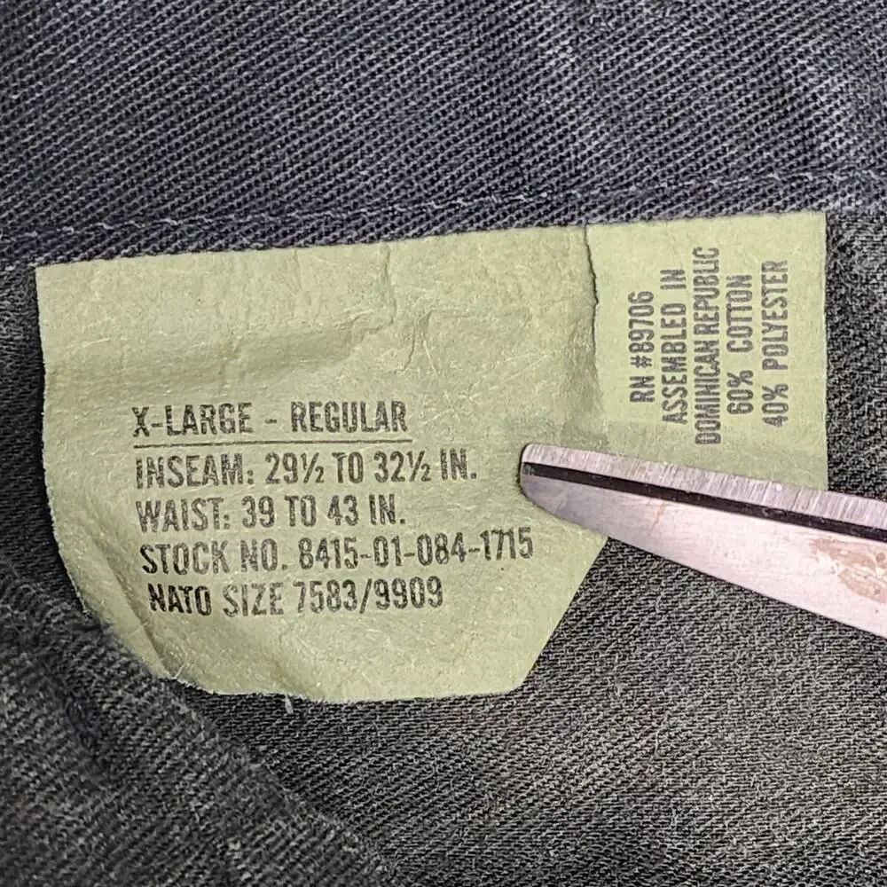 VTG Propper Combat Cargo Pants XL Regular‎ Black Military Tactical Cotton Poly